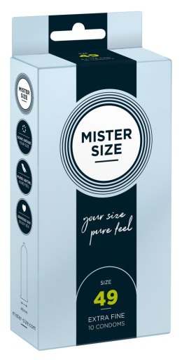 Wegańskie prezerwatywy condomy gumki Mister Size 49mm 10szt