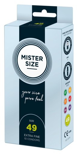 Wegańskie prezerwatywy condomy gumki Mister Size 49mm 10szt