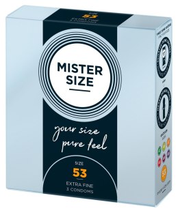 Wegańskie prezerwatywy condomy gumki Mister Size Mister Size 53mm 3szt
