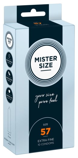 Wegańskie prezerwatywy condomy gumki Mister SizeMister Size 57mm 10szt