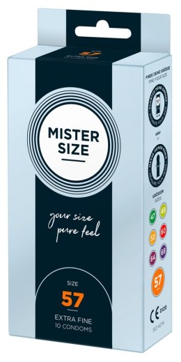 Wegańskie prezerwatywy condomy gumki Mister SizeMister Size 57mm 10szt