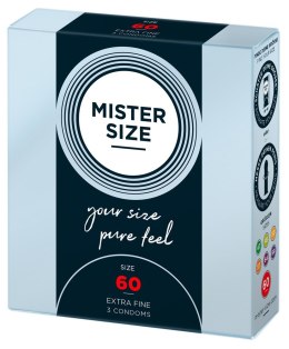 Wegańskie prezerwatywy condomy gumki Mister SizeMister Size 60mm 3szt