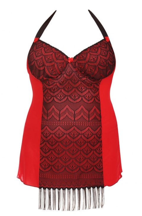 Haleczka Dharma - Koronka i Siateczka, Czarno-Czerwona w Rozmiarze XL/2XL Haleczka Dharma - Koronka i Siateczka, Czarno-Czerwona w Rozmiarze XL/2XL