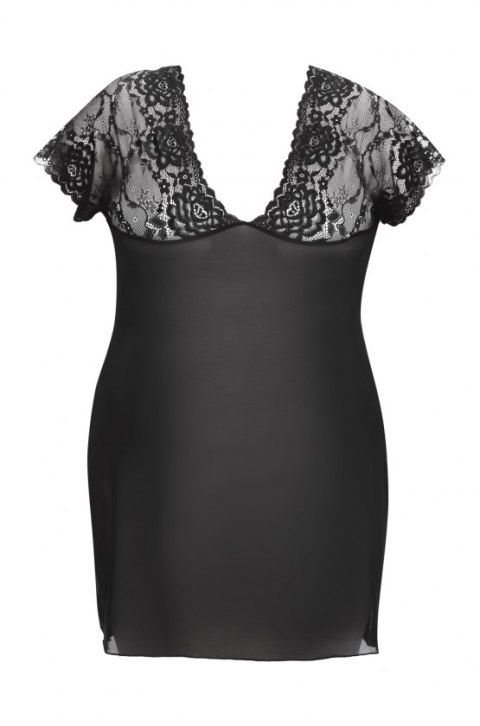Zwiewna Czarna Koszulka Marina 5XL/6XL – Zmysłowa Elegancja dla Kusicielek Zwiewna Czarna Koszulka Marina 5XL/6XL – Zmysłowa Elegancja dla Kusicielek