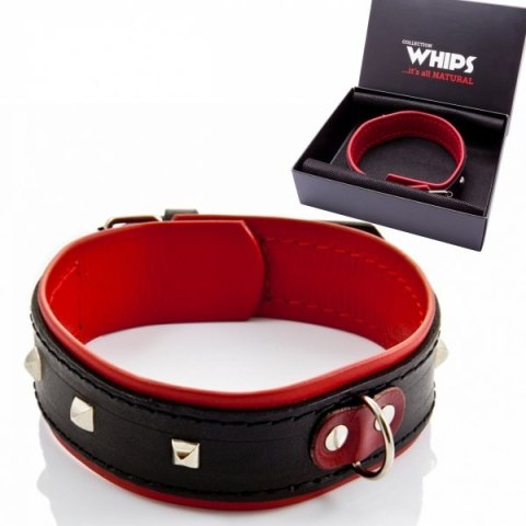 WHIPS Skórzana Obroża z Ćwiekami - Zmysłowa Moc WHIPS Skórzana Obroża z Ćwiekami - Zmysłowa Moc