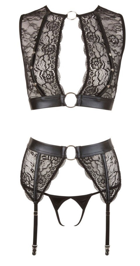 Koronkowy Komplet Bondage S z Kajdankami – Elegancja i Pikanteria Koronkowy Komplet Bondage S z Kajdankami – Elegancja i Pikanteria