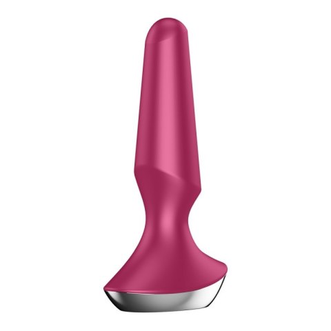 Satisfyer PLUG-ILICIOUS 2 Red - Korek analny z zaokrągloną końcówką i zwężającym się kształtem Satisfyer PLUG-ILICIOUS 2 Red - Korek analny z zaokrągloną końcówką i zwężającym się kształtem