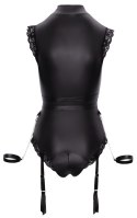 Body Cottelli Bondage S – Fantazyjne body z uprzężą i odpinanymi kajdankami Seksowna Bielizna