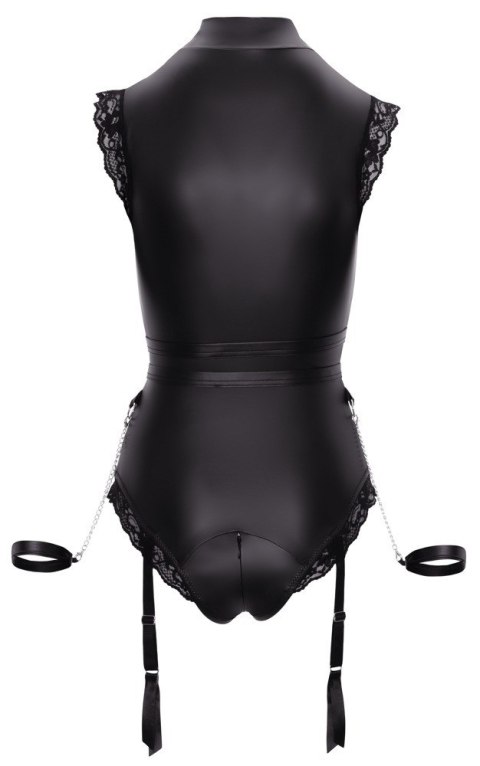 Body Cottelli Bondage S – Fantazyjne body z uprzężą i odpinanymi kajdankami Seksowna Bielizna Body Cottelli Bondage S – Fantazyjne body z uprzężą i odpinanymi kajdankami Seksowna Bielizna