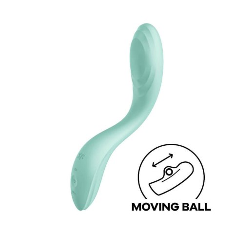 Wibrator Rolling Pleasure Turkusowy - Masażer Punktu G z Dynamiczną Kuleczką Wibrator Rolling Pleasure Turkusowy - Masażer Punktu G z Dynamiczną Kuleczką
