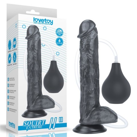 Realistyczne Ciemne Dildo 27,5 cm – Z Przyssawką i Funkcją Wytrysku Realistyczne Ciemne Dildo 27,5 cm – Z Przyssawką i Funkcją Wytrysku
