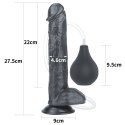 Realistyczne Ciemne Dildo 27,5 cm – Z Przyssawką i Funkcją Wytrysku