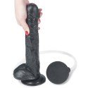 Realistyczne Ciemne Dildo 27,5 cm – Z Przyssawką i Funkcją Wytrysku
