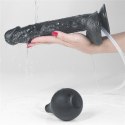 Realistyczne Ciemne Dildo 27,5 cm – Z Przyssawką i Funkcją Wytrysku