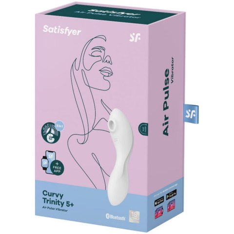Stymulator Curvy Trinity 5 Connect App - biały