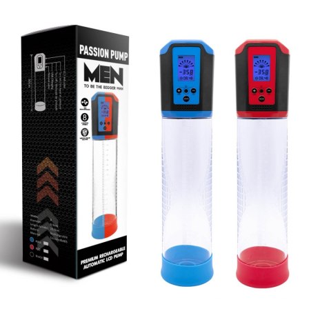 Pompka do Powiększania Penisa PASSION PUMP, PREMIUM RECHARGEABLE AUTOMATIC LCD PUMP