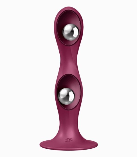 Satisfyer Double Ball-R - czerwony masażer wibrujący Satisfyer Double Ball-R - czerwony masażer wibrujący