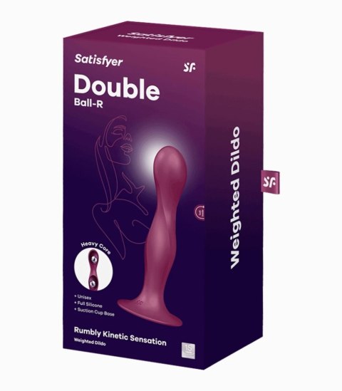 Satisfyer Double Ball-R - czerwony masażer wibrujący Satisfyer Double Ball-R - czerwony masażer wibrujący