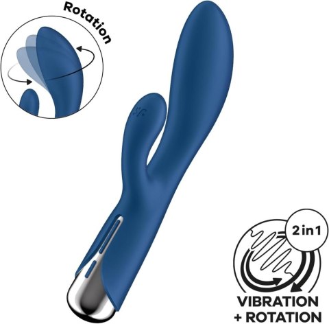 Satisfyer Spinning Rabbit Blue – Rotacyjny Wibrator Premium Dual Pleasure Edition
