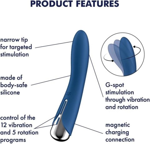 Satisfyer Spinning Vibe 1 Blue – Rotacyjny Wibrator Premium do Punktu G