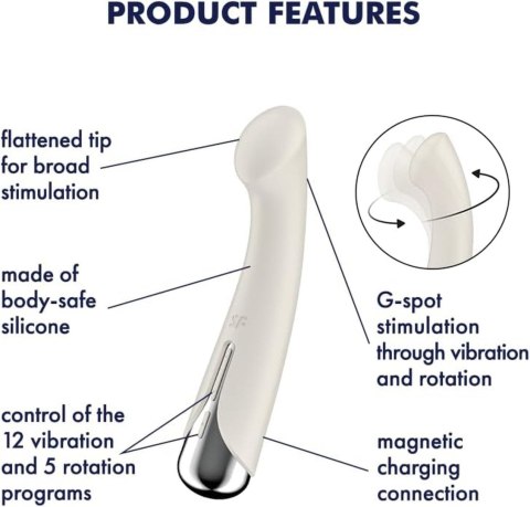 Satisfyer Spinning G-Spot 1 – Beżowy Wibrator z Rotacją do Stymulacji Punktu G Satisfyer Spinning G-Spot 1 – Beżowy Wibrator z Rotacją do Stymulacji Punktu G