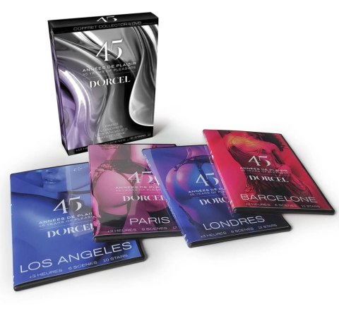 Zestaw DVD Dorce 45-lecie: Eksploracja zmysłowych przygód w Paryżu, Londynie, Barcelonie i Los Angeles - 4-płytowy zestaw Zestaw DVD Dorce 45-lecie: Eksploracja zmysłowych przygód w Paryżu, Londynie, Barcelonie i Los Angeles - 4-płytowy zestaw