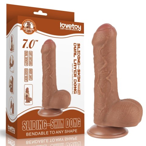 Realistyczne Dildo Dual Layer RealSkin Passion 18 cm