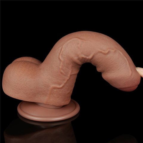 Realistyczne Dildo Dual Layer RealSkin Passion 18 cm