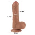 Realistyczne Dildo Dual Layer RealSkin Passion 18 cm