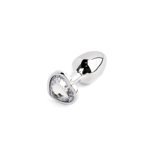 Ekskluzywny Zestaw Korków Analnych Heart Crystal Silver
