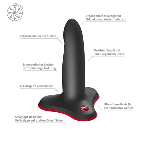 FUN FACTORY Limba Flex S Black – elastyczne dildo z przyssawką 12 cm
