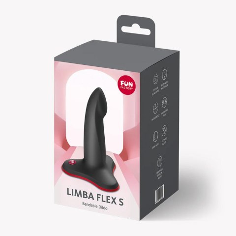 FUN FACTORY Limba Flex S Black – elastyczne dildo z przyssawką 12 cm