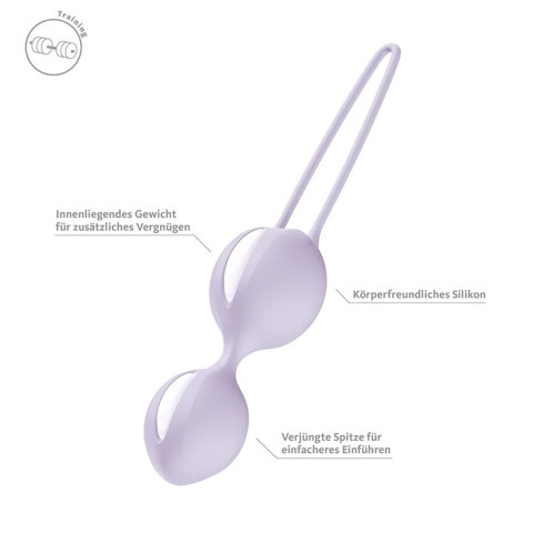 Fun Factory Smartballs Duo Lavender – Podwójne Kulki Gejszy do Treningu Mięśni Kegla