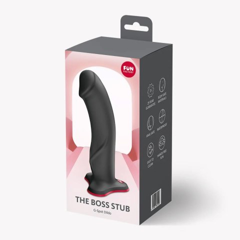 FUN FACTORY The Boss Stub Black – silikonowe dildo z przyssawką 18,2 cm