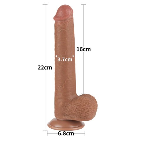 LoveToy Sliding Skin 9" – Realistyczne Dildo Dwuwarstwowe z Przyssawką