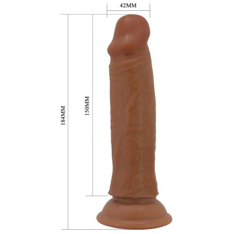 Pretty Love Quentin 7.2" – Realistyczne Dildo z Ruchomą Powłoką i Przyssawką